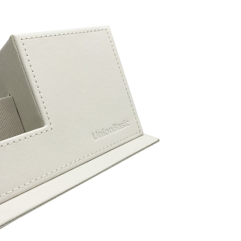 [Australia - AusPower] - UnionBasic 4 Compartment Desk Organizer - Dual Pen Holder - Card/Pen/Pencil/Mobile Phone Office Supplies Holder, White 