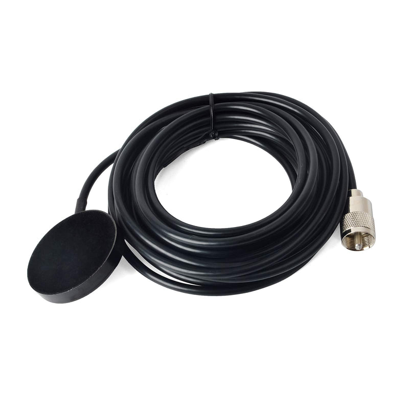 [Australia - AusPower] - HYS SO239 to UHF-MALE/PL259 Universal Mini Size Magnetic Base Indoor 2.16inch Magnet Base Mount W/5M(16.4ft) RG58 Coaxial Cable PL-259 Plug for Mini Size HF/VHF/UHF CB Radio UHF-Male Antenna 