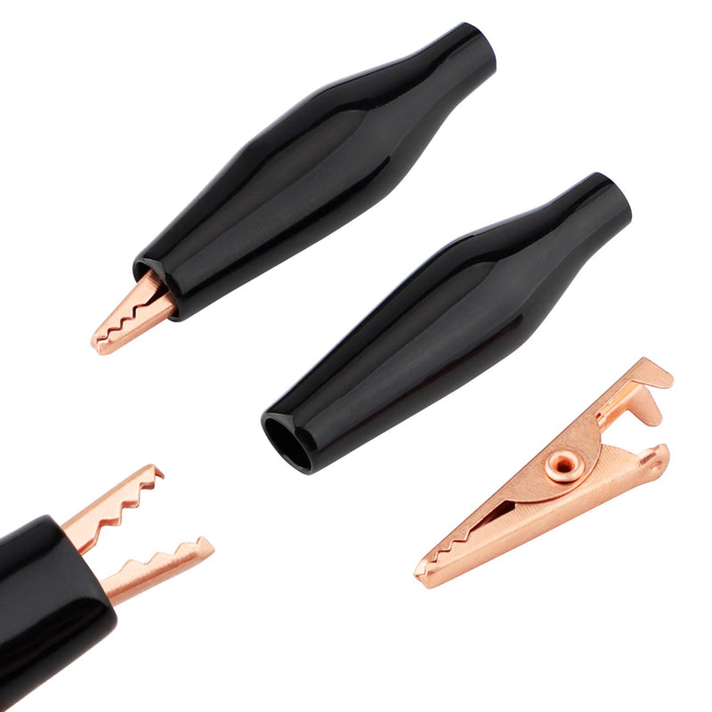 [Australia - AusPower] - Copper Alligator Clips, DROK 20PCS Mini Size 1”/27mm 3A Clamps with Protective Cover to Solder Test Leads, Make Jumpers 1"/27mm 