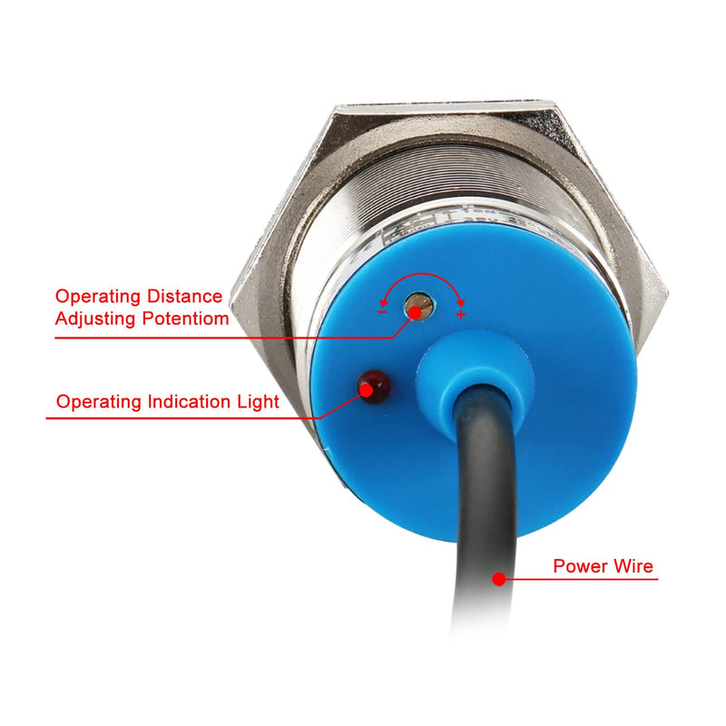[Australia - AusPower] - Heschen M30 Capacitive Proximity Sensor Switch Shield Type LJC30A3-10-Z/BX Detection 1-10mm 10-30VDC 200mA NPN Normally Open(NO) 3 Wires 
