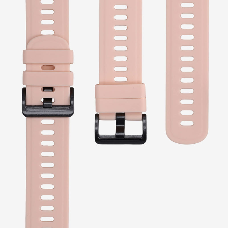 [Australia - AusPower] - kwmobile Watch Bands Compatible with AGPTEK LW11 - Straps Set of 2 Replacement Silicone Band - Dusty Pink/White L dusty pink / white 