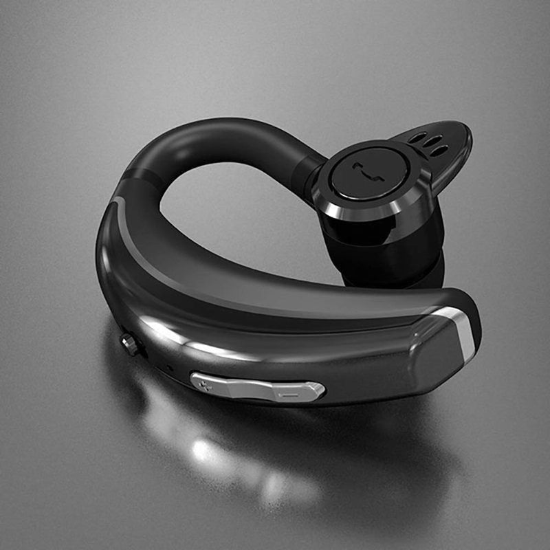 [Australia - AusPower] - Bluetooth Earpiece Voice Command Bluetooth Headset Noise Cancelling Wireless Headset in-Ear Headphone Business Earphones Compatible with Android iOS Smart Phones Laptop for Office Driver Trucker Black 