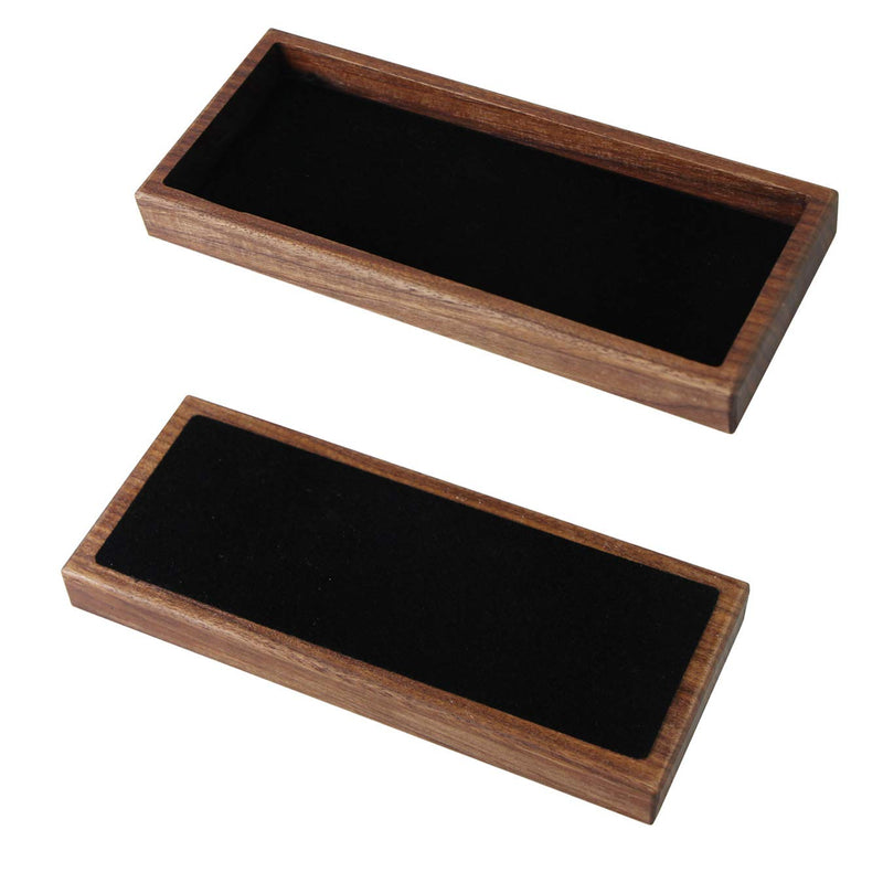 [Australia - AusPower] - Wood Pen Tray Desktop Office Storage Box Coin Keys Holder 