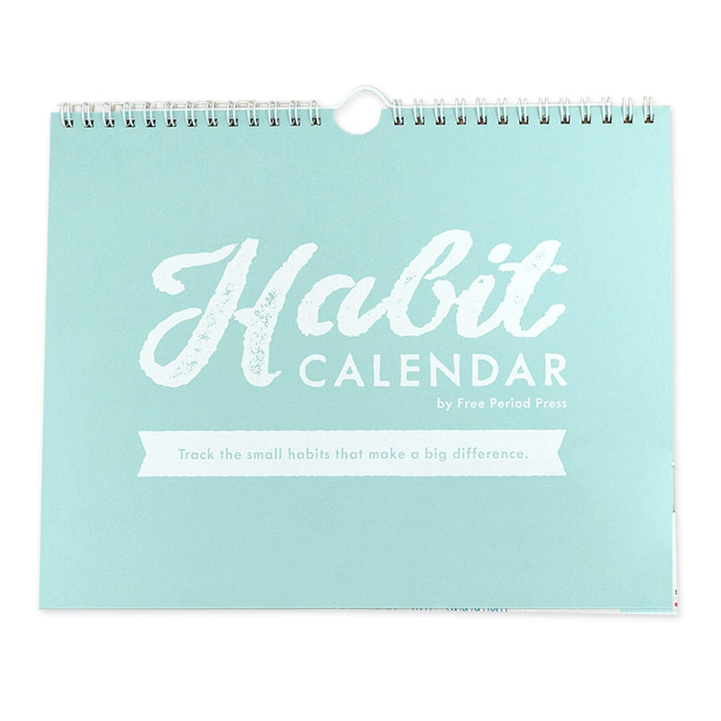 [Australia - AusPower] - Free Period Press Habit Tracker Calendar & To Do List Planner, Spiral Bound Habit Tracker with Writable Goals, 12 Months Undated, 8"x10” 