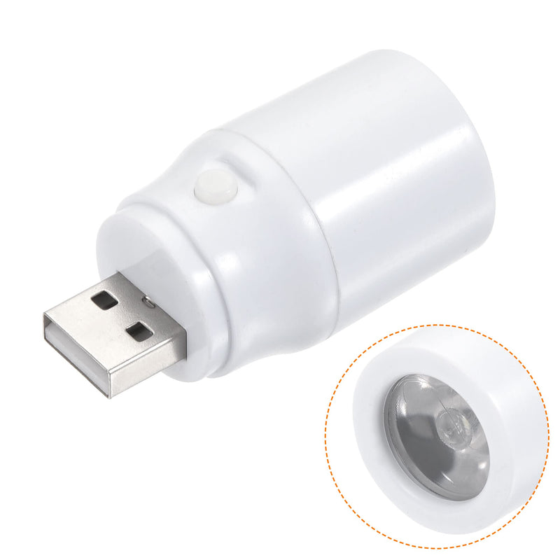 [Australia - AusPower] - MECCANIXITY USB LED Light Spotlight White Light with Flexible Bendable USB Extension Cord 35cm White 