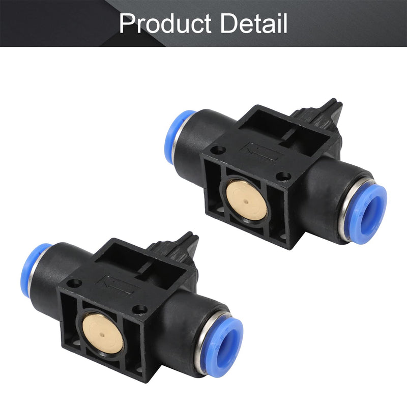 [Australia - AusPower] - Othmro HVFF-10 10mm-10mm OD Pneumatic Air Flow Control Valve with Push-to-Connect Fitting,Union Straight,Pneumatic Air Controller Valve blue black 5pcs 5PCS HVFF-10 