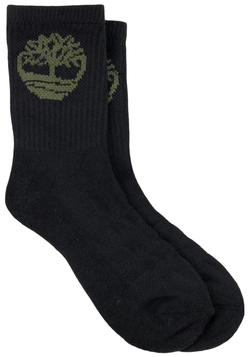 [Australia - AusPower] - Timberland Boy's 5 Pack Half Cushioned Crew Socks, Large, Assorted 