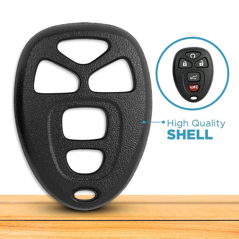 [Australia - AusPower] - Keyless2Go Replacement for New Shell Case and 5 Button Pad for Remote Key Fob with FCC OUC60270 - Shell ONLY (2 Pack) 