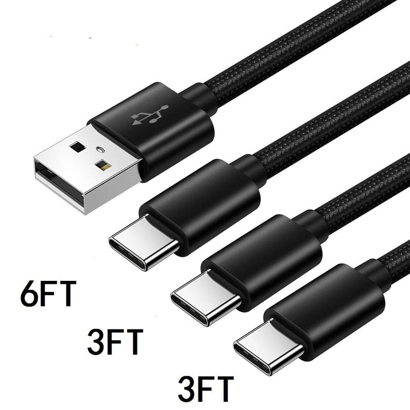 [Australia - AusPower] - Charger Cable Cord for Samsung Galaxy A42 A32 5G A50 A20 A10E Note 10 10+ S9 S8 S10 S10E Plus A70,Nokia 6.1 7.1 7,BlackBerry Keyone/Key2 LE Fast Charging Charge Phone Power Wire 3-3-6-FT,USB Type C 
