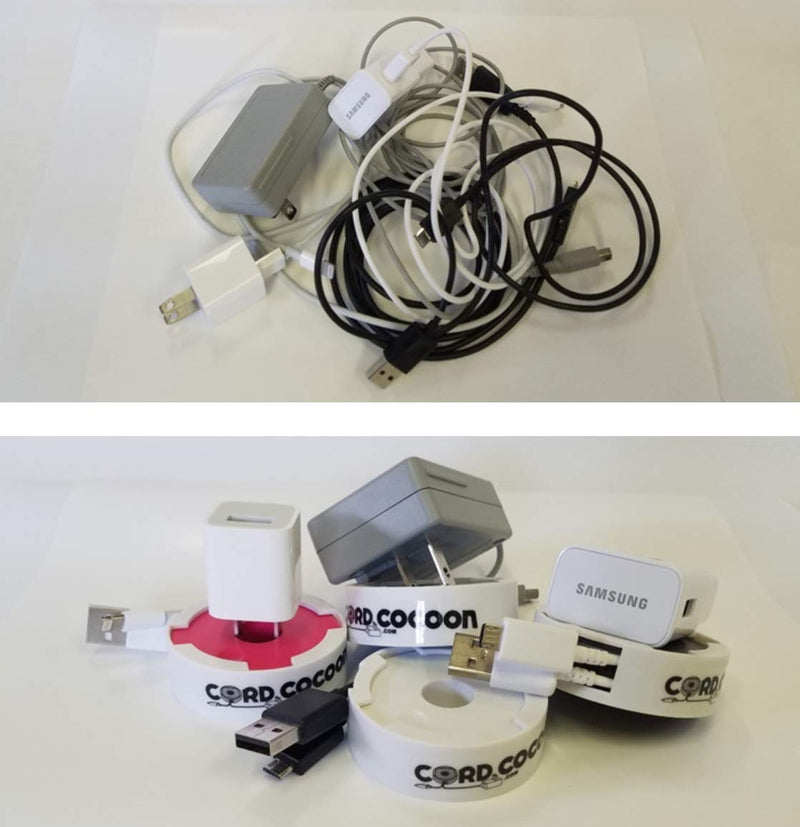 [Australia - AusPower] - Cord Cocoon Cord and Cable Organizer(4-Pack) 