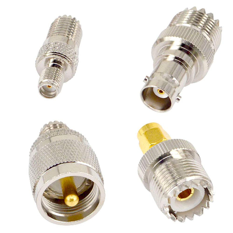 [Australia - AusPower] - onelinkmore 20 Type Set UHF PL259 SO239 Mini UHF Adapter Kits UHF to SMA/BNC/MCX/FME/F/TNC/Mini UHF RF Coaxial Adapter Male Female Coax UHF VHF HF Radios Adapter Connector Kit … Black 