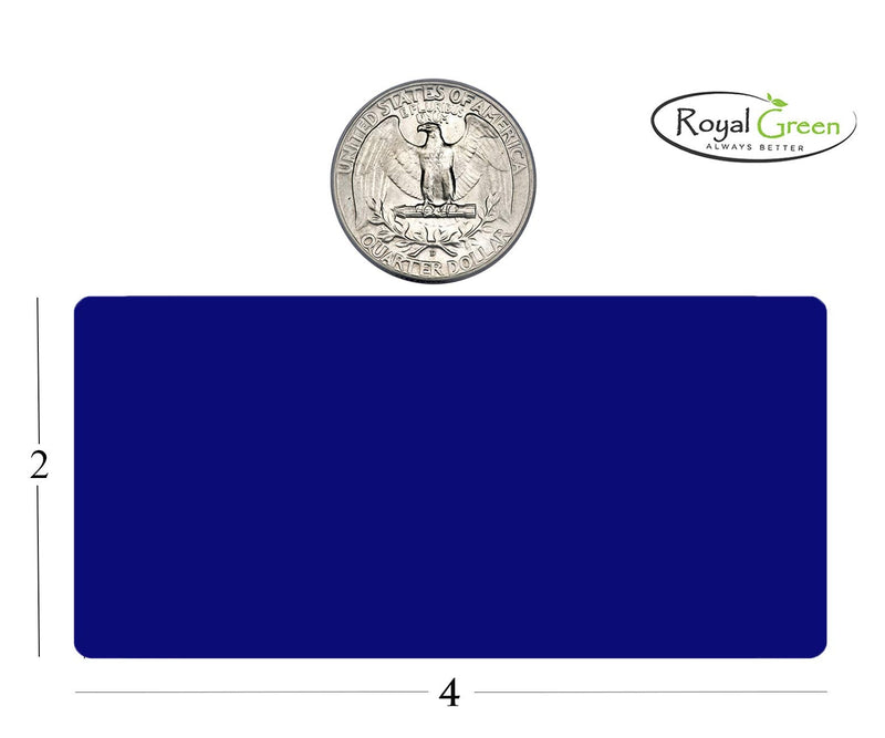 [Australia - AusPower] - Royal Green 4X2 inch Labels Self Adhesive Rectangle Stickers in Neon Red (100mm x 51mm) - 250 Pack 