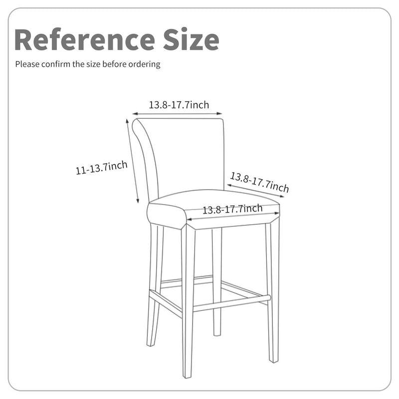[Australia - AusPower] - Deisy Dee Stretch Slipcovers Chair Cover for Counter Height Side Chairs Covers Stretch Protectors C171 (Light Grey) Light Grey 