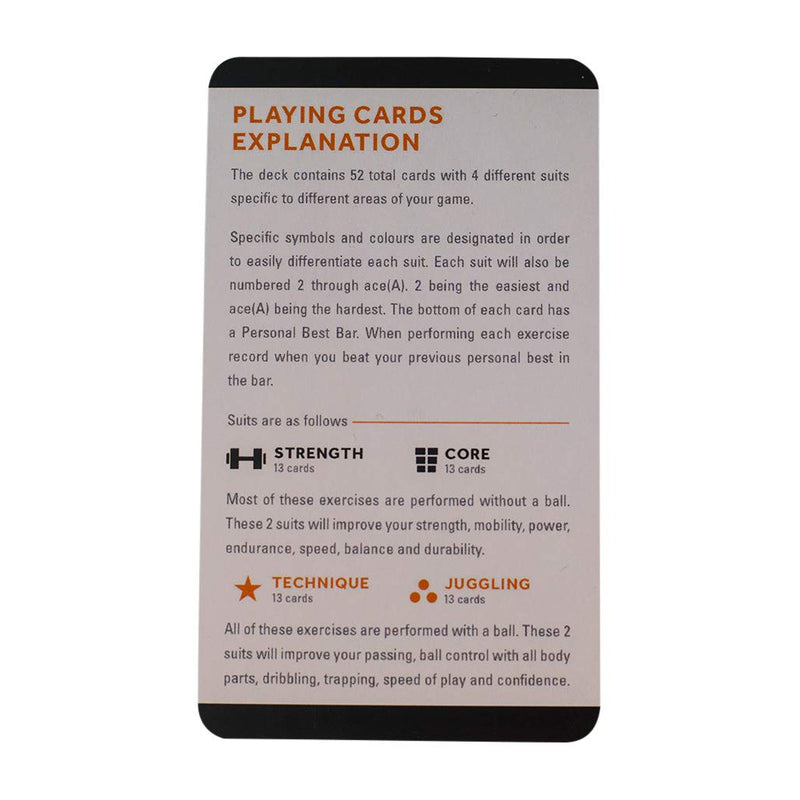 [Australia - AusPower] - Kick Deck Soccer Training Program | 52 Card Training Deck to Improve Technique, Juggling, Strength and Core 