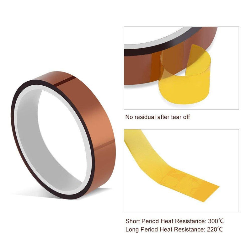 [Australia - AusPower] - High Temperature Heat Resistant Tape PI Film Insulation Tape Sublimation Dye Mug Electronic Polyimide Tape (3/8" Wide 10mm X 100 Ft 2 Roll) 