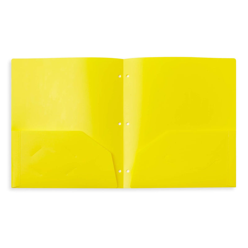 [Australia - AusPower] - Blue Summit Supplies Multicolor Plastic Two Pocket Folders with 3 Holes, Plastic Folders with 2 Pockets and Business Card Slot, 3 Hole Punched 2 Pocket Folders for School, Home, and Work, 6 Pack 