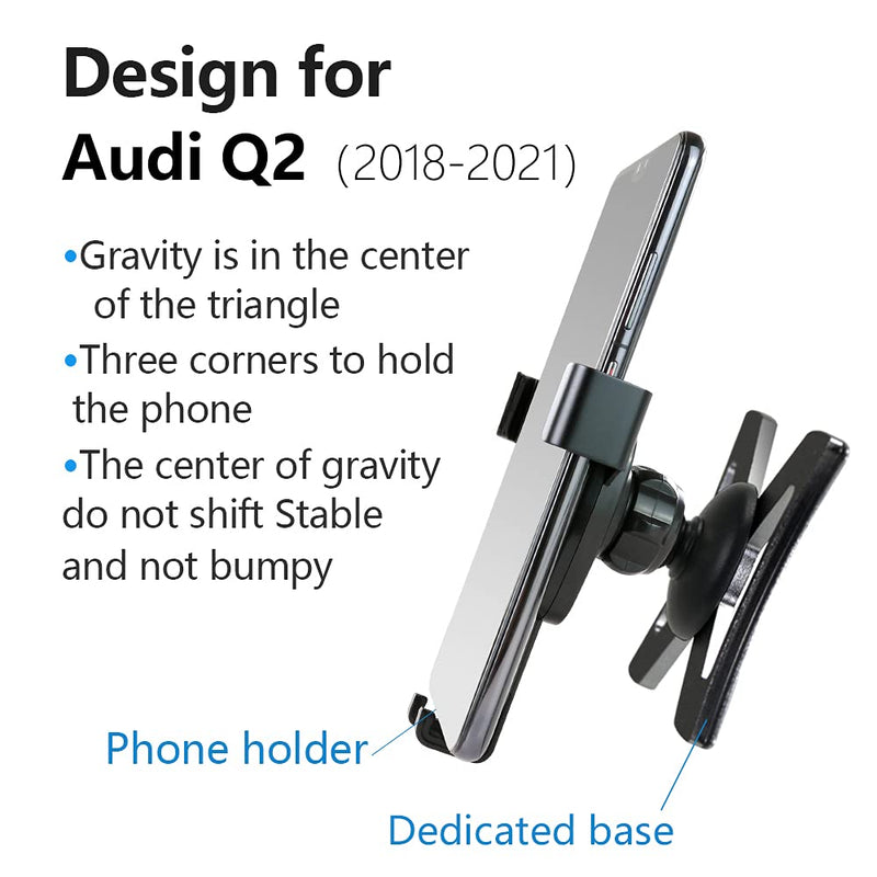 [Australia - AusPower] - LUNQIN Car Phone Holder for Audi Q2 2018-2021 Auto Accessories Navigation Bracket Interior Decoration Mobile Cell Phone Mount 
