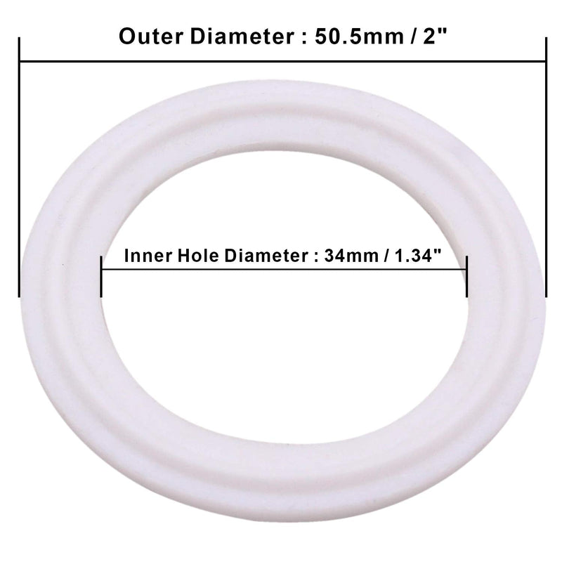 [Australia - AusPower] - DERNORD PTFE (Teflon) Tri-Clamp Gasket O-Ring - 1.5 Inch Style Fits OD 50.5MM Sanitary Pipe Weld Ferrule (Pack of 20) Pack of 20 