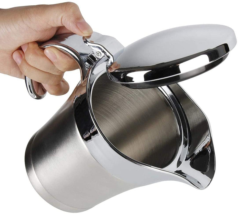 [Australia - AusPower] - Double Insulated Gravy Boat – Stainless Steel Sauce Jug with Hinged Lid 