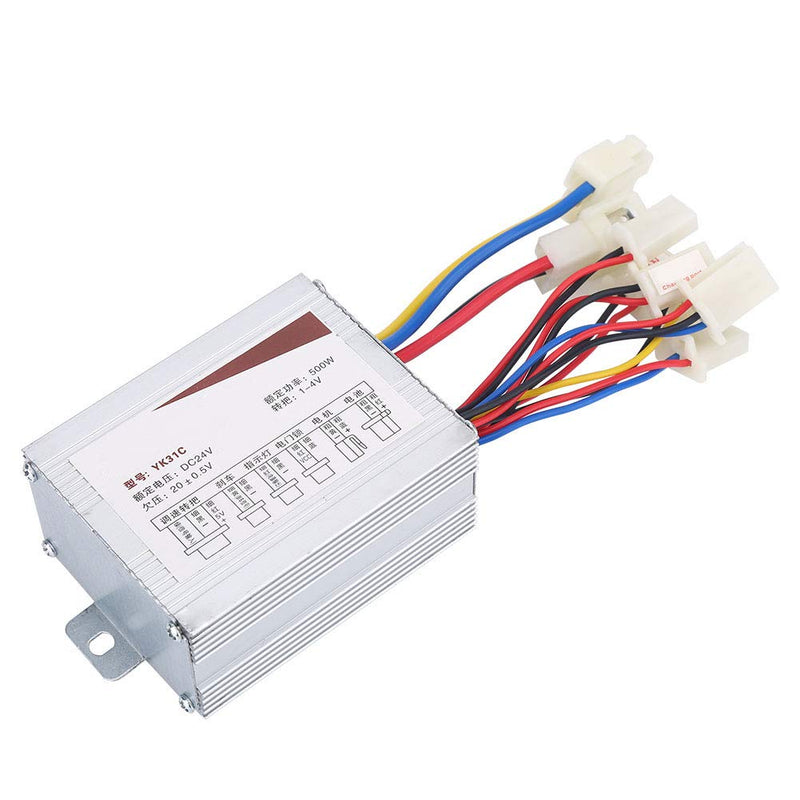 [Australia - AusPower] - Motor Controller 24v 500w Brushed Controller Box Battery Connector Aluminum Alloy Brushed Bike Brush Motor Control Box 