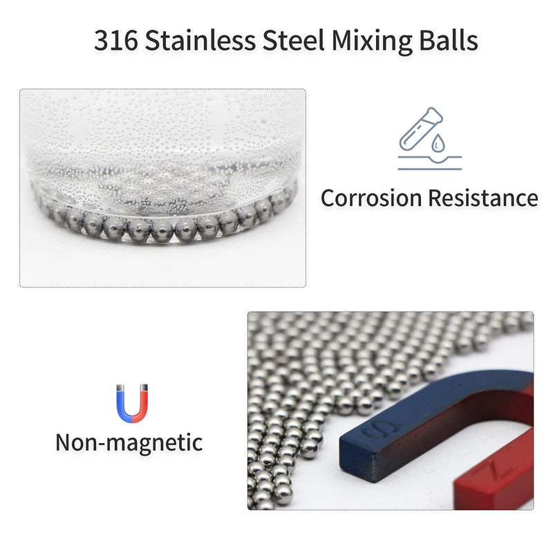 [Australia - AusPower] - Agidea 200PCS Paint Mixing Balls, Nail Polish Mixing Balls, 316 Stainless Steel Bearing Balls, 4mm/apr. 0.16 