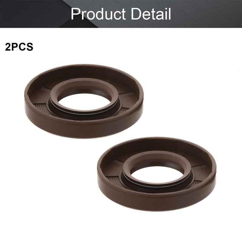 [Australia - AusPower] - Othmro Oil Seal, TC 30mm x 62mm x 10mm Nitrile Rubber Cover Double Lip with Spring for Automotive Axle Shaft, Brown 2pcs 30mmx62mmx10mm 