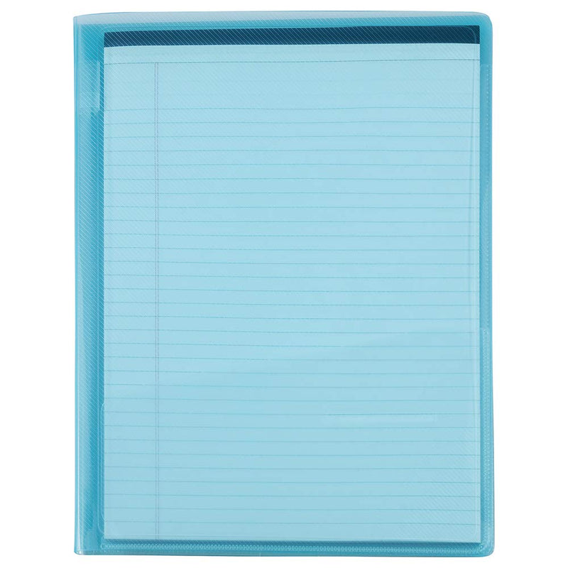 [Australia - AusPower] - JAM PAPER Plastic Padfolio - 9 1/2 x 12 1/4 - Blue - Pad Holder Sold Individually 