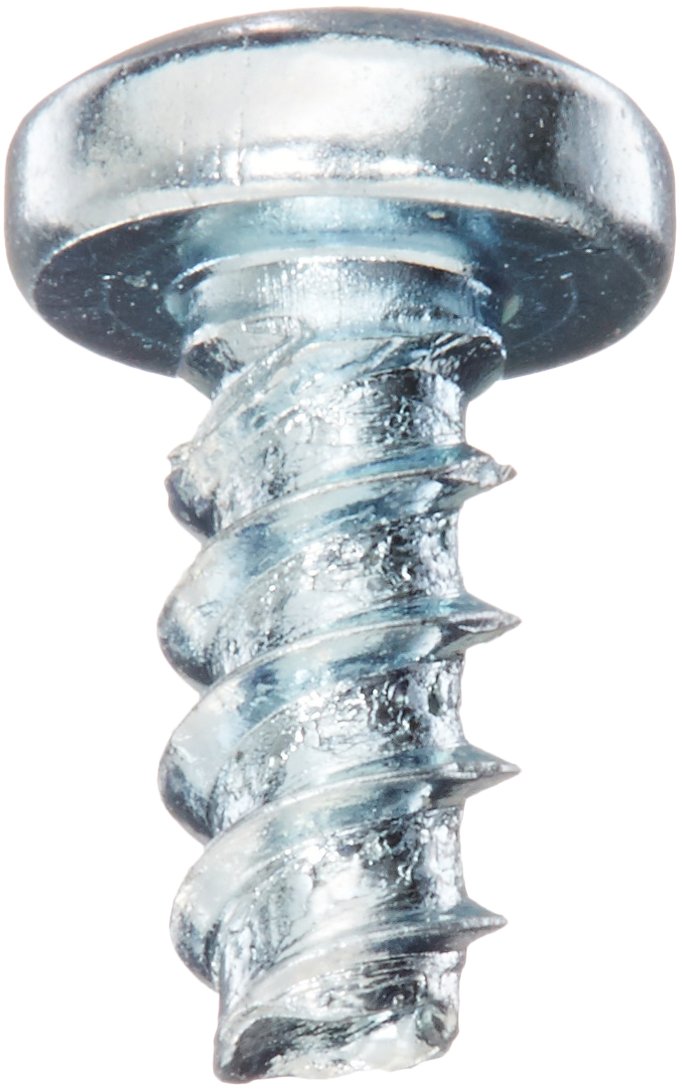 [Australia - AusPower] - Steel Thread Rolling Screw for Plastic, Zinc Plated, Pan Head, Phillips Drive, #2-28 Thread Size, 3/16" Length (Pack of 100) 