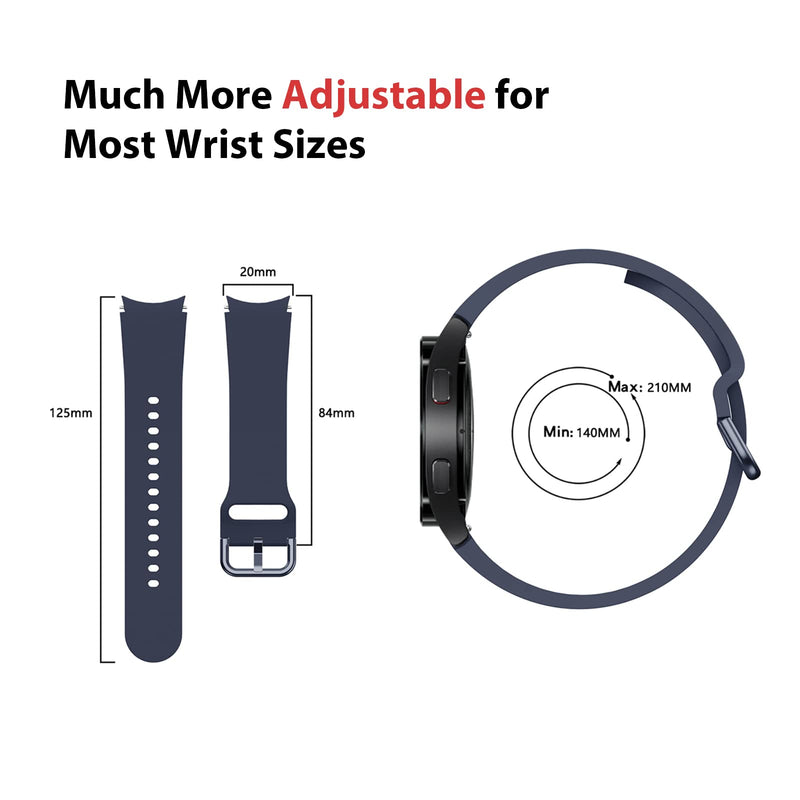 [Australia - AusPower] - Arsfit 10 Pack Bands Compatible for Samsung Galaxy Watch 4 40mm 44mm 2021 Galaxy Watch 4 Classic 42mm 46mm Band, Adjustbale Silicone Replacment Strap with Colorful Buckle for Samsung Watch 4 Women Men 10 Colors 