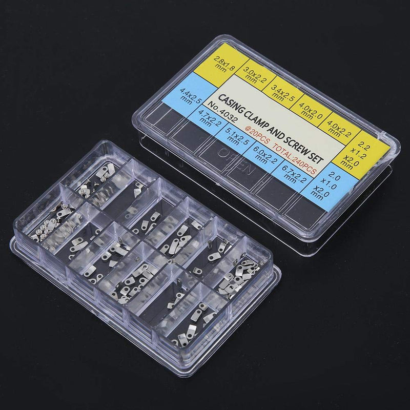 [Australia - AusPower] - 240 Pcs Screw Washer Watch Casing Clamp Adapter Casing Movement Securing ETA 2824 2836 2846 