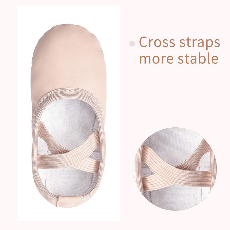 [Australia - AusPower] - Stelle Girls Ballet Dance Shoes Slippers for Kids Toddler 5 Toddler Ballet Pink(beige) 