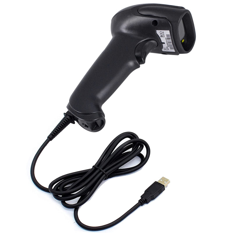 [Australia - AusPower] - USB Laser Barcode Scanner Wired Handheld 1D Bar Code Scanner Reader Black 
