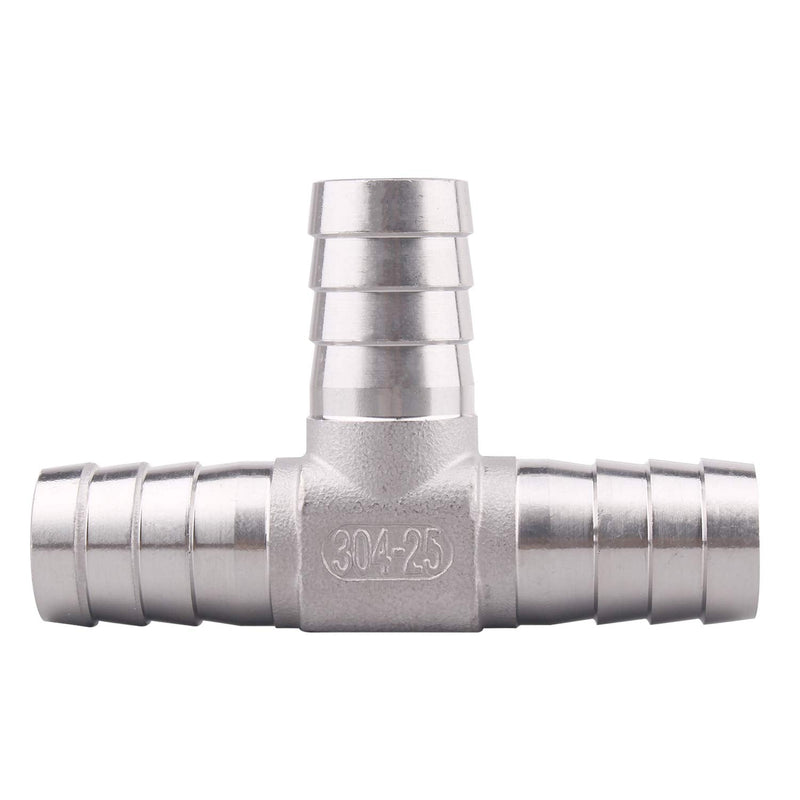 [Australia - AusPower] - DERPIPE Stainless Steel 1" Hose Barb, 3 Way Tee T Shape Union Barbed Splitter Fitting 1 Inch 