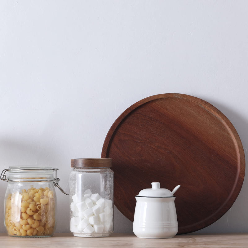 [Australia - AusPower] - Porcelain Salt Bowl with Lid and Spoon,Ceramic Sugar Bowl 12oz (White) White 