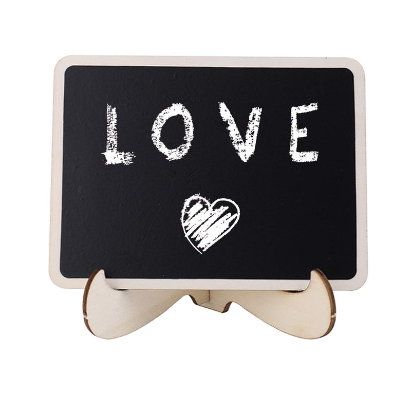 [Australia - AusPower] - Tosnail 40 Pack Mini Wooden Chalkboards Signs Small Blackboard with Support Easel Stand for Wedding and Theme Party 