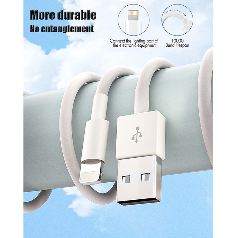 [Australia - AusPower] - iPhone Charger Cube,[Apple MFi Certified] 2 Set USB Wall Charger Fast Charging Block Charger Box Travel Plug Cable Compatible with iPhone 12 11 Pro Max Xs Xr 8 7 6 Plus SE 5s 5c and More 