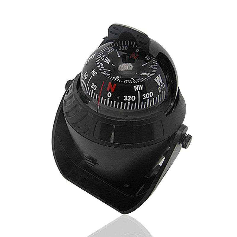 [Australia - AusPower] - Odowalker Electronic LED Light Marine Digital Compass Suitable for Car Boat and Truck Black White 