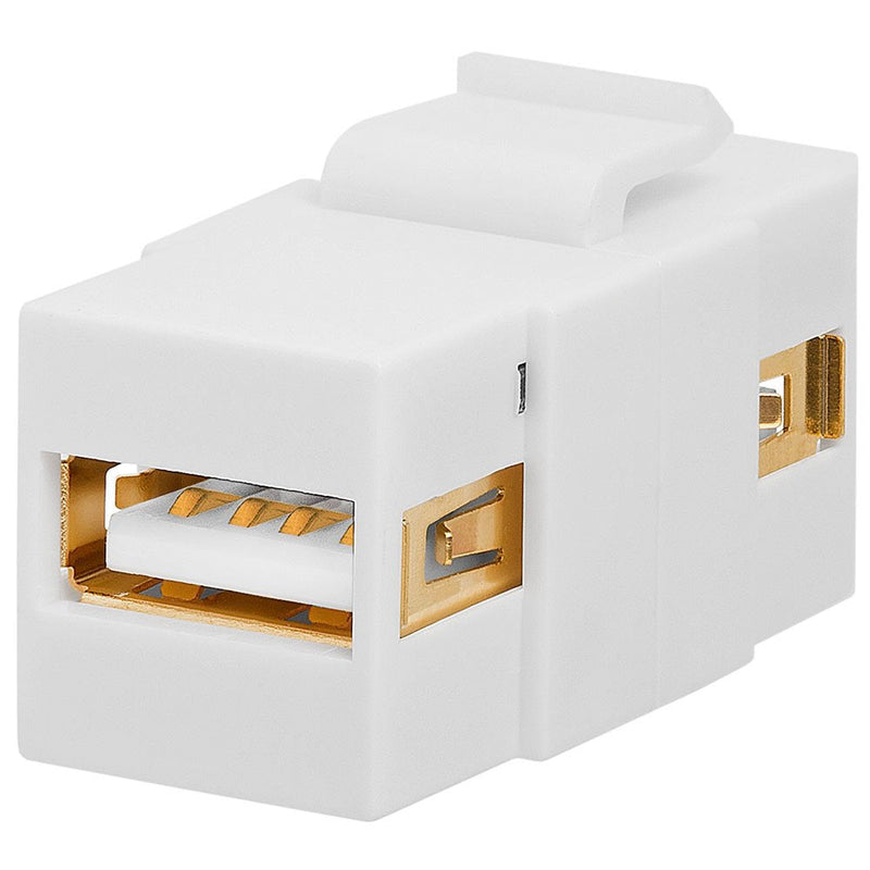 [Australia - AusPower] - Cmple - USB 2.0 Keystone Jack A Female to A Female Coupler Extension Keystone Jack Adapter Flush Type, USB Type-A to USB 