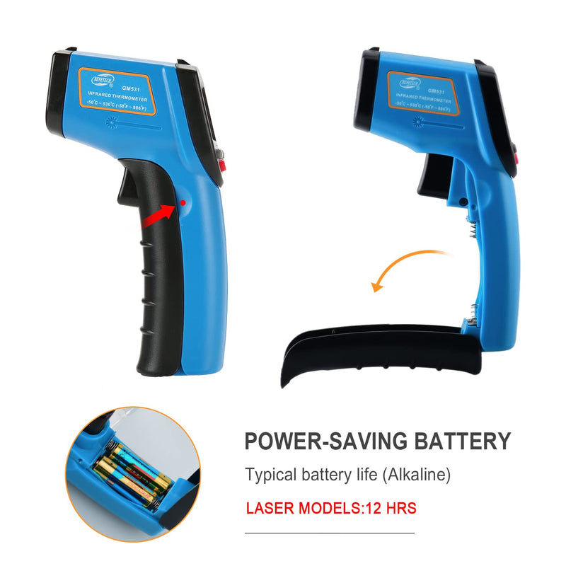 [Australia - AusPower] - BENETECH Infrared Thermometer Gun, -58°F~752°F (-50°C~400°C) Non-Contact Digital Laser IR Temperature Gun,for Cooking,Pizza Oven,BBQ, Candy & Engine-Laser Surface Temp Reader , Not for Humans GM321 