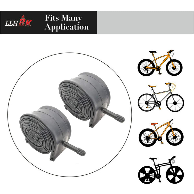 [Australia - AusPower] - 24 Inch Bike Tube 24 Bike Tube 24 x 1.95/1.75/2.10/2.125 Bike Inner Tube 2 Pack -Schrader Valve with 3 Tire Levers 6 Round Patches 24 Inch Bike Tube Butyl Rubber Compound-LLH2K 