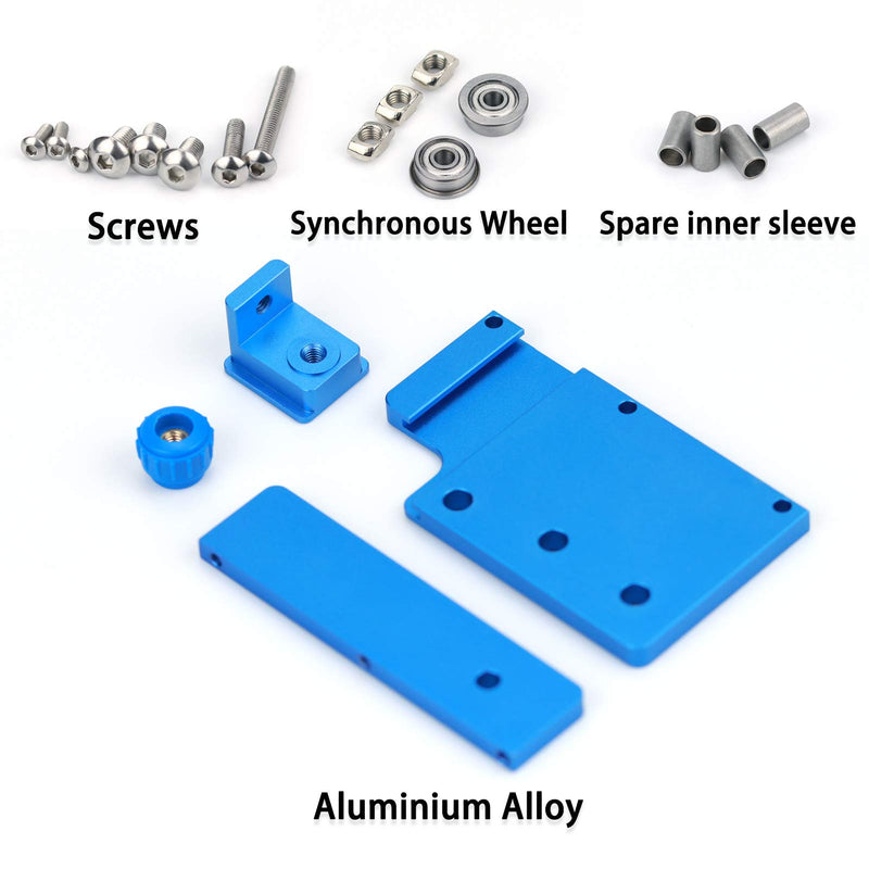 [Australia - AusPower] - Haldis 3D Printer Parts Upgrade Aluminum Profile X-axis + Y-axis Synchronous Belt Stretch Straighten Tensioner for Artillery Sidewinder X1 (Blue) 