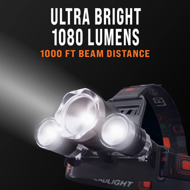 Headlamp Rechargeable Head Lamp to Wear High Lumen Led Headlamp