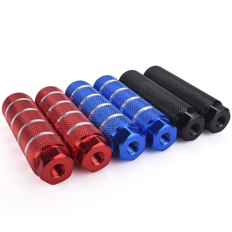 [Australia - AusPower] - Mantain 4 PCS Bike Foot Pegs, 4 inch Length Aluminum Alloy Cylinder Anti-Skid Fit 3/8 inch Axles 