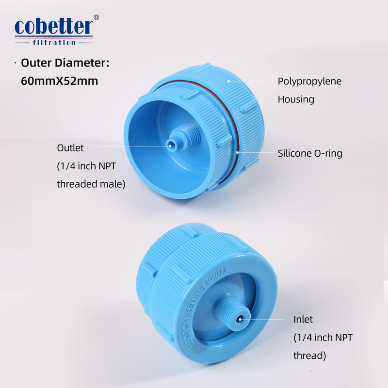 [Australia - AusPower] - COBETTER Filter Holder Polypropylene Reusable for 47mm Disc Membranes, 1 pcs/Pack 