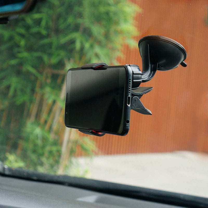 [Australia - AusPower] - Universal Windshield Dashboard Car Cell Phone Holder Mount Long Arm Clamp Car Phone Mount with Clip Strong Suction Cup Compatible With iPhone Xs MAX Xs Xr X 8 7 7P 6s Galaxy S10 S9 S8 Google HTC 