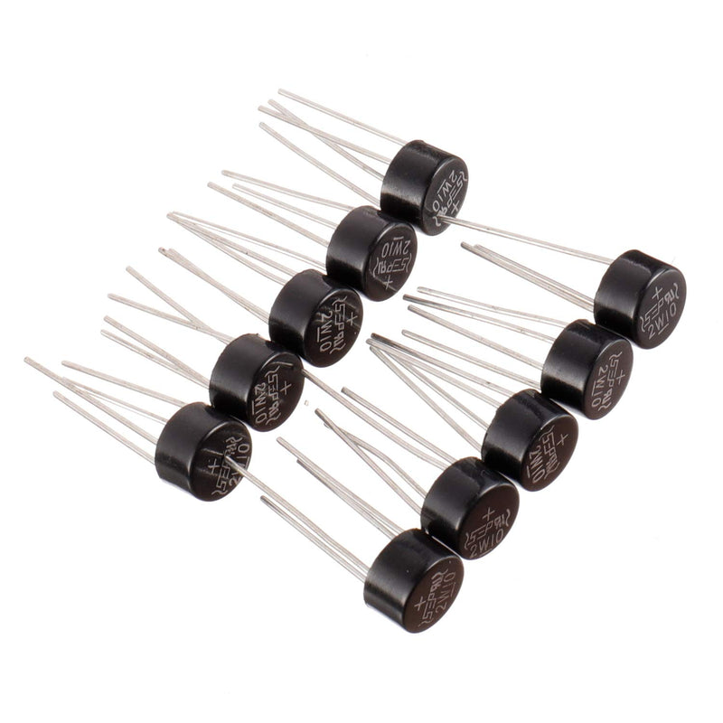 [Australia - AusPower] - BOJACK 2W10 2A 1000V Bridge Rectifier Diodes Axial 2W10 2 Amp 1000 Volt Full Wave Electronic Silicon Diodes(Pack of 30 Pcs) 