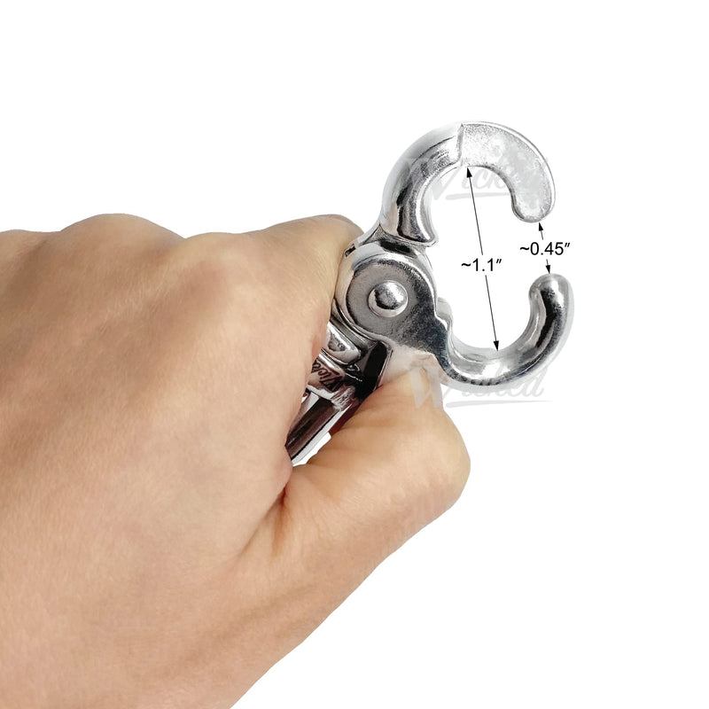 [Australia - AusPower] - WICKED 316 Stainless Steel Swivel Eye Trigger Snap Hook - Set of 2 Each (2 5/8”) 2 5/8” 
