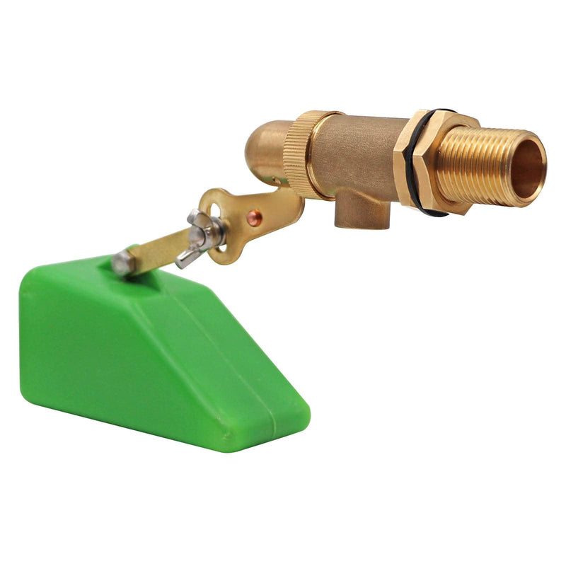 [Australia - AusPower] - MACGOAL 1/2 Inch Brass Valve with Plastic Float Water Float Valve with Adjustable Arm Automatic Fill Float Ball Valve for Water Tank Fountains Livestock Waterer 