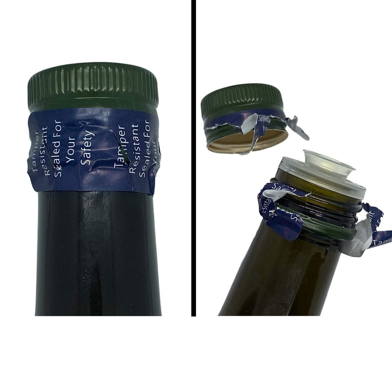 [Australia - AusPower] - Tamper Evident Labels | Sealed for Your Safety Stickers | 500 Tamper Proof Stickers | Food Stickers Help Increase Security During Delivery |(0.75 x 3.5 in) Navy Blue Tamper-evident 