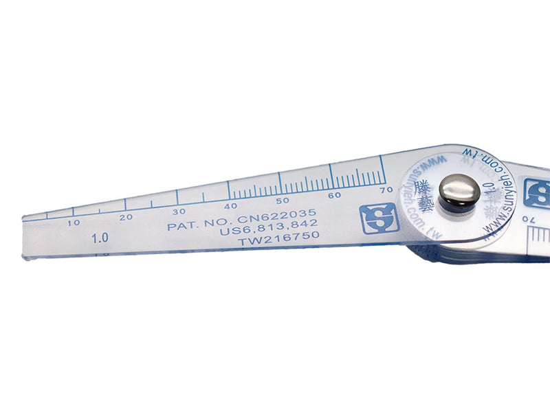 [Australia - AusPower] - Rannb Plastic Metric Feeler Gauge 0.05-1mm Thickness 13 Blades Gap Measuring Tool 0.05-1mm 13 Leafs 